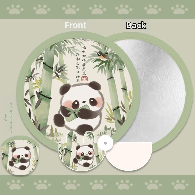 Uus kaasaskantav antiikstiilis reisiloominguline ümmargune ventilaator, õues kasutatav väike igapäevaseks kasutamiseks mõeldud kokkupandav valgustahvel