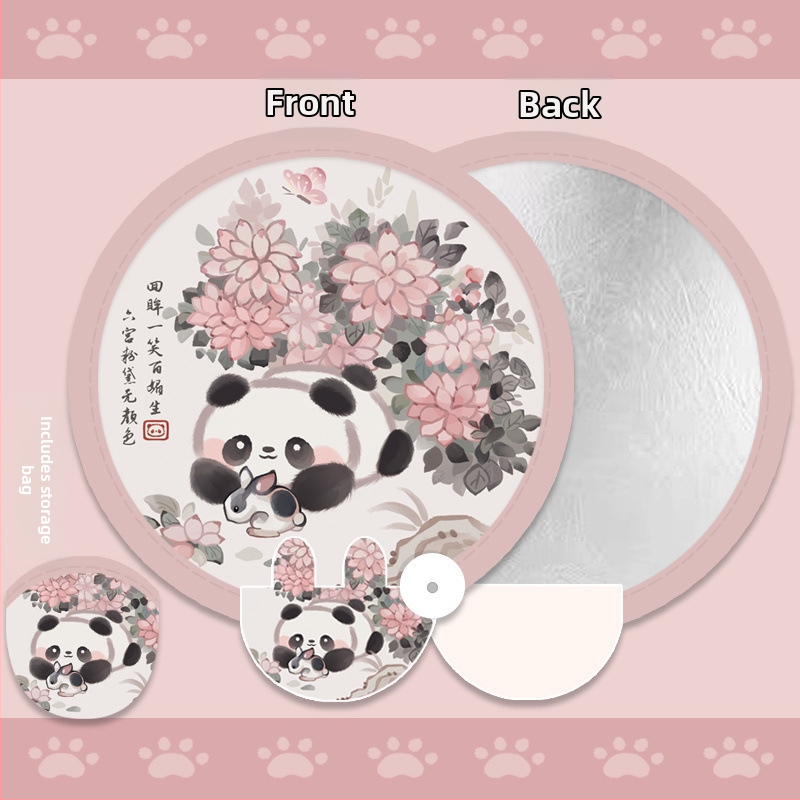 Uus kaasaskantav antiikstiilis reisiloominguline ümmargune ventilaator, õues kasutatav väike igapäevaseks kasutamiseks mõeldud kokkupandav valgustahvel