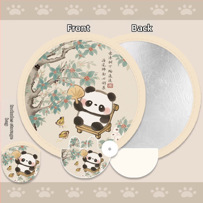 Uus kaasaskantav antiikstiilis reisiloominguline ümmargune ventilaator, õues kasutatav väike igapäevaseks kasutamiseks mõeldud kokkupandav valgustahvel