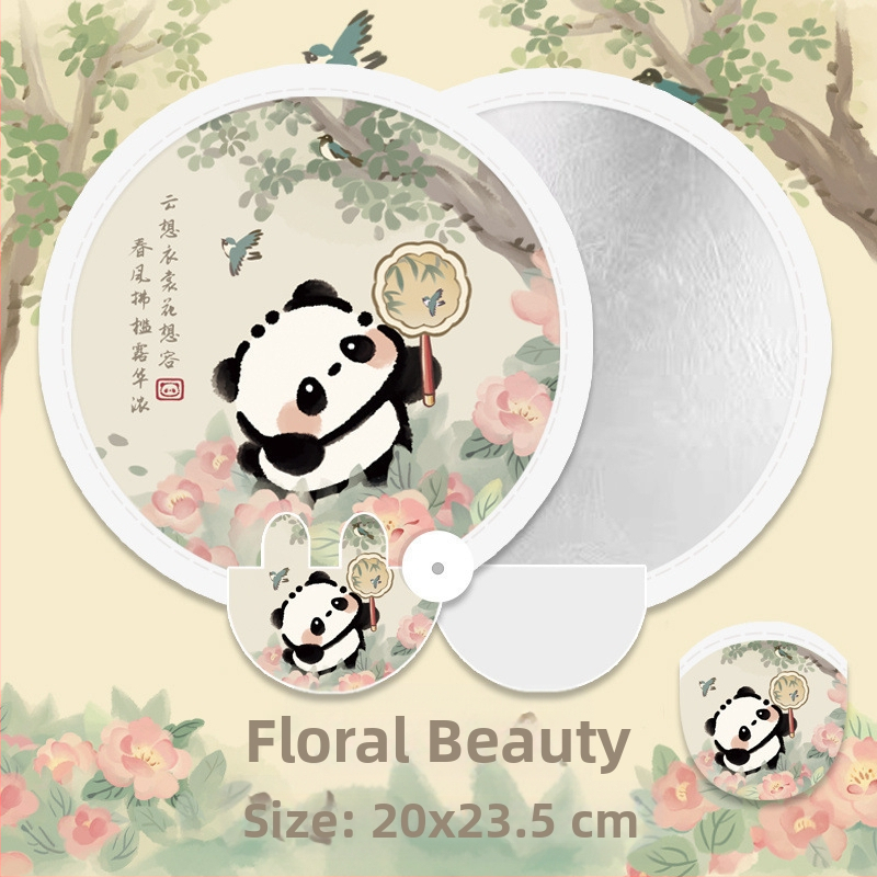 Uus kaasaskantav antiikstiilis reisiloominguline ümmargune ventilaator, õues kasutatav väike igapäevaseks kasutamiseks mõeldud kokkupandav valgustahvel