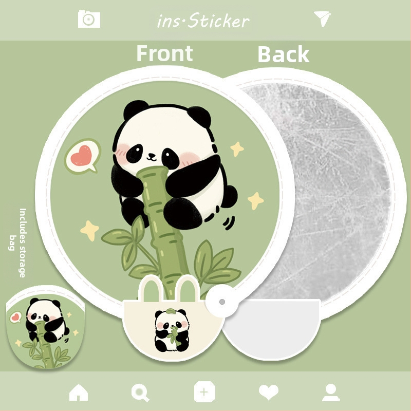 Uus kaasaskantav antiikstiilis reisiloominguline ümmargune ventilaator, õues kasutatav väike igapäevaseks kasutamiseks mõeldud kokkupandav valgustahvel