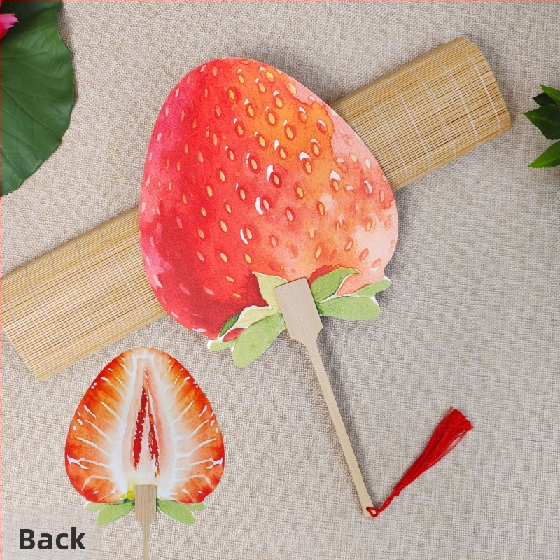 Arbuusiventilaator Puuviljagrupi ventilaator Lahedad rekvisiidid Väikese punase raamatu plahvatused Käsitsi maalitud ventilaator Suvine armas käsitsi krõbistav ventilaatori kingitus