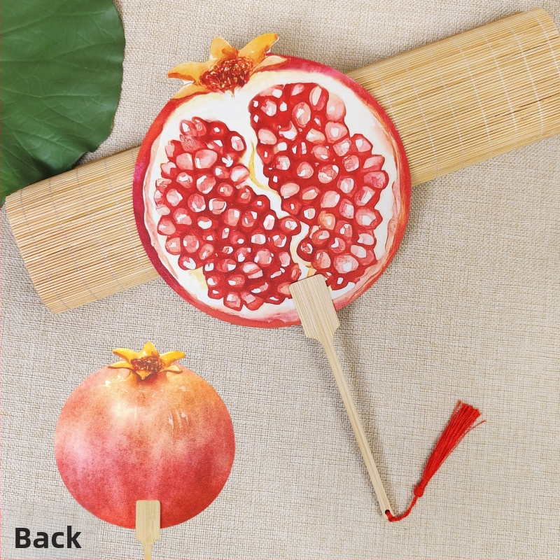 Arbuusiventilaator Puuviljagrupi ventilaator Lahedad rekvisiidid Väikese punase raamatu plahvatused Käsitsi maalitud ventilaator Suvine armas käsitsi krõbistav ventilaatori kingitus