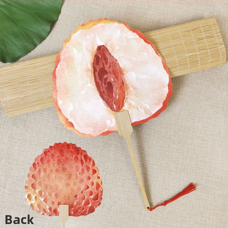 Arbuusiventilaator Puuviljagrupi ventilaator Lahedad rekvisiidid Väikese punase raamatu plahvatused Käsitsi maalitud ventilaator Suvine armas käsitsi krõbistav ventilaatori kingitus