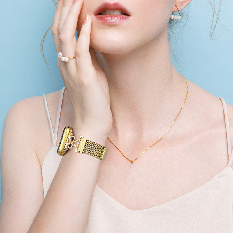 Piemērojams Apple Watch Steel Band iwatch45678/SE paaudzes viedpulksteņu siksniņai ar jaunu magnētisko regulēšanu 38/42