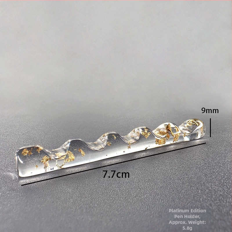 Jaapani stiilis lihtne küünekunsti pliiatsihoidja, fototeraapia pliiats, värvitud pliiats, lauaarvuti hoiuriiul, mitme võrega kristallvaigust 5-võrega riiul