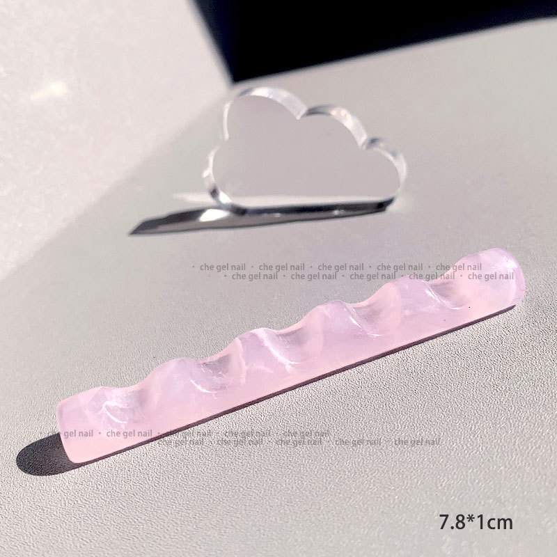 Jaapani stiilis lihtne küünekunsti pliiatsihoidja, fototeraapia pliiats, värvitud pliiats, lauaarvuti hoiuriiul, mitme võrega kristallvaigust 5-võrega riiul