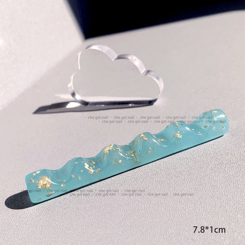 Jaapani stiilis lihtne küünekunsti pliiatsihoidja, fototeraapia pliiats, värvitud pliiats, lauaarvuti hoiuriiul, mitme võrega kristallvaigust 5-võrega riiul