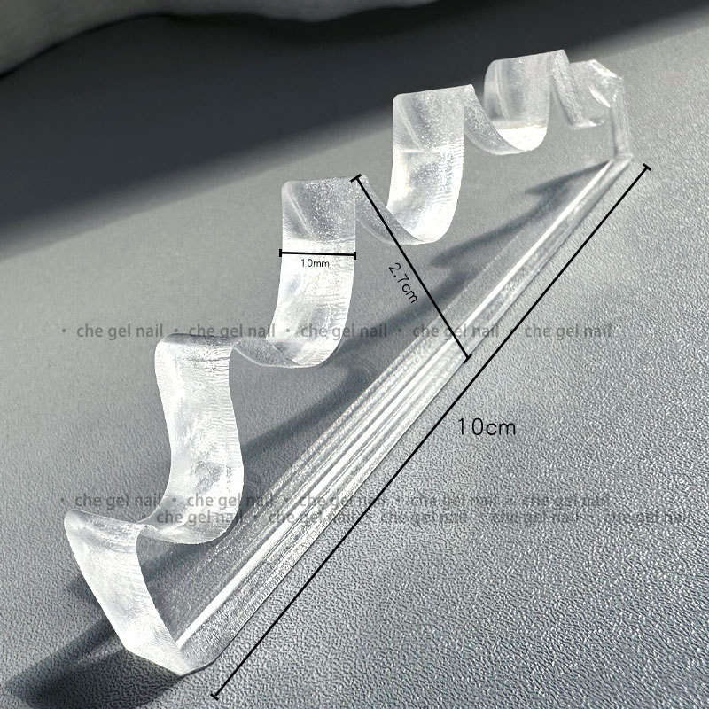 Jaapani stiilis lihtne küünekunsti pliiatsihoidja, fototeraapia pliiats, värvitud pliiats, lauaarvuti hoiuriiul, mitme võrega kristallvaigust 5-võrega riiul