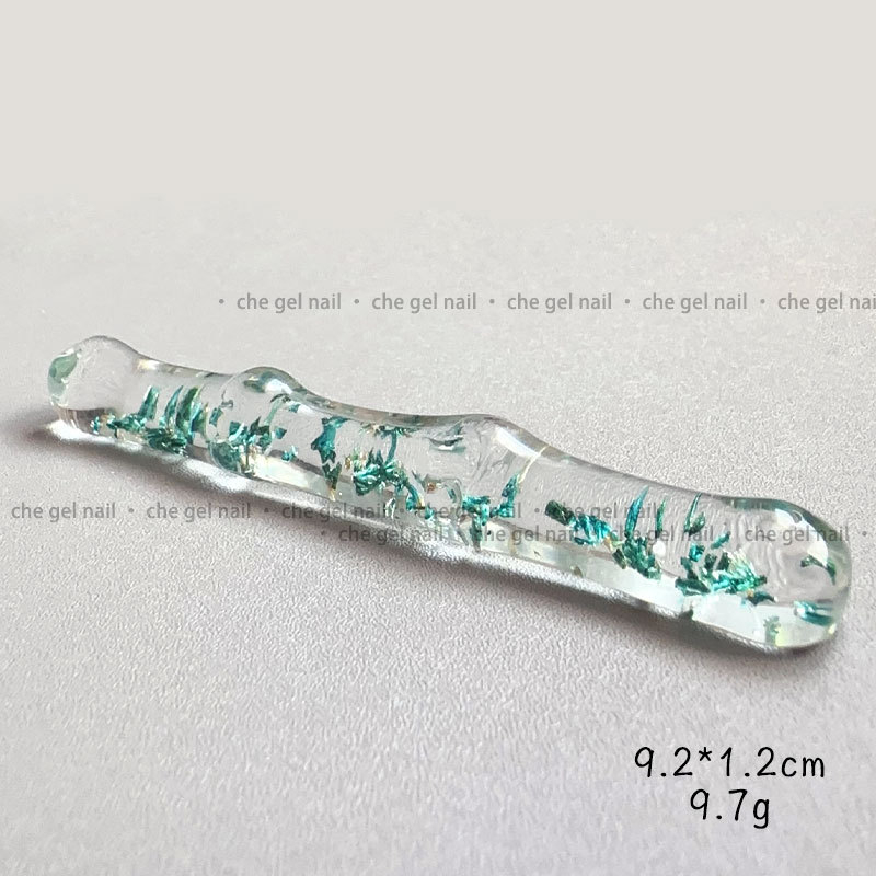 Jaapani stiilis lihtne küünekunsti pliiatsihoidja, fototeraapia pliiats, värvitud pliiats, lauaarvuti hoiuriiul, mitme võrega kristallvaigust 5-võrega riiul