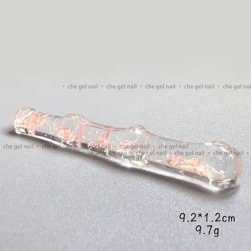 Jaapani stiilis lihtne küünekunsti pliiatsihoidja, fototeraapia pliiats, värvitud pliiats, lauaarvuti hoiuriiul, mitme võrega kristallvaigust 5-võrega riiul