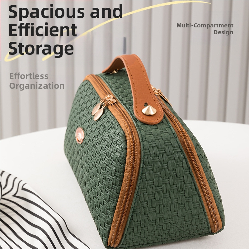 Kozmetická taška Cross-border, luxusná cestovná toaletná taška s veľkou kapacitou, dámska kozmetická taška s dvojitým otváraním a veľkým otváraním