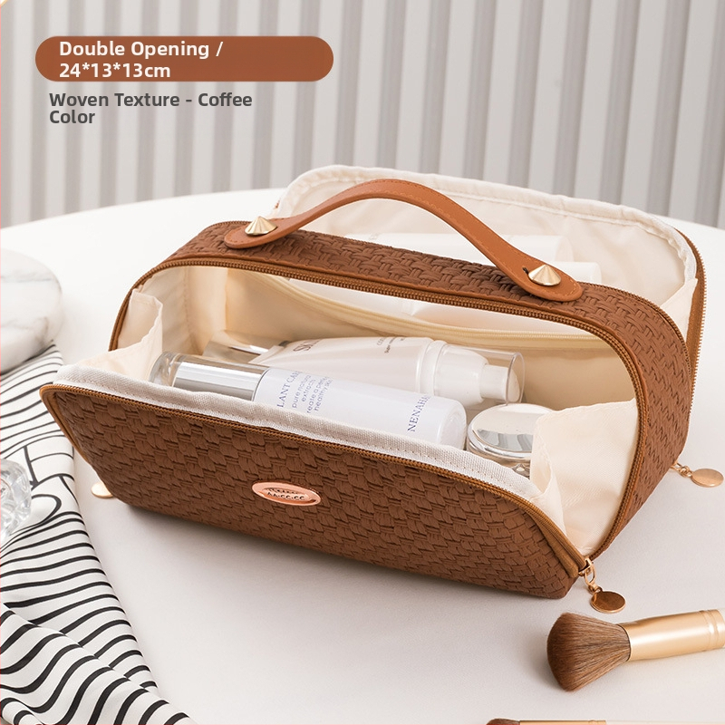 Piiriülene kosmeetikakott, tipptasemel reisikott, suure mahutavusega naiste kosmeetikakott, kahekordse avausega suur hoiukott