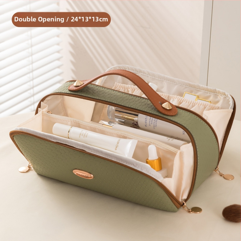 Piiriülene kosmeetikakott, tipptasemel reisikott, suure mahutavusega naiste kosmeetikakott, kahekordse avausega suur hoiukott