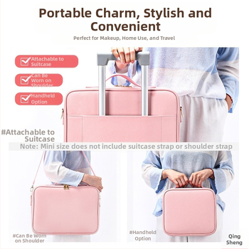 Ilukomplekt juuksuritarvikud aksessuaarid ambulatoorse kohvri nahkkohver ratastega meigikunstnik multifunktsionaalne juuksurisalong ilumeik