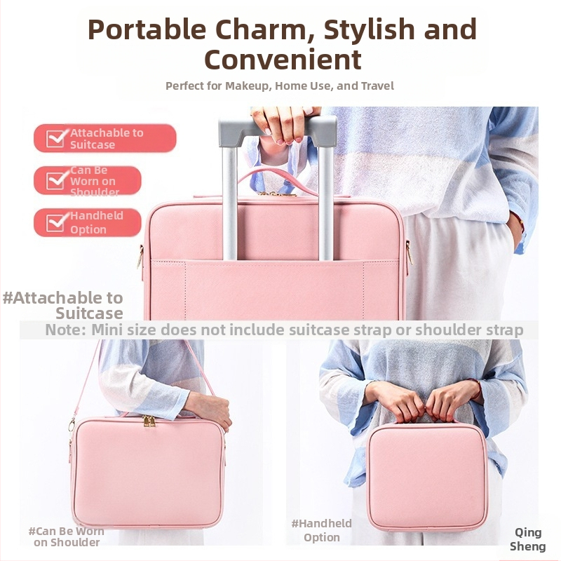 Kozmetická sada, kadernícke doplnky, ambulantné puzdro, kožené puzdro, make-up artist s kolieskami, multifunkčné holičstvo, kozmetické líčenie