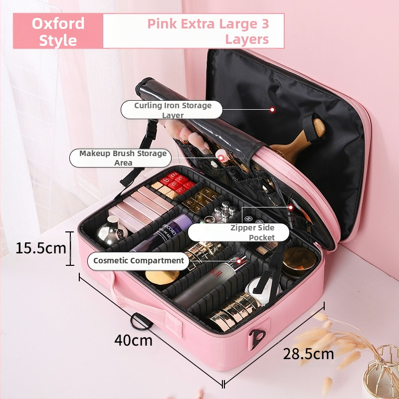 Ilukomplekt juuksuritarvikud aksessuaarid ambulatoorse kohvri nahkkohver ratastega meigikunstnik multifunktsionaalne juuksurisalong ilumeik