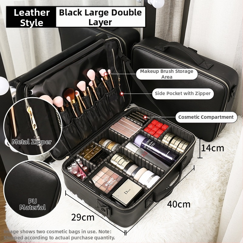 Ilukomplekt juuksuritarvikud aksessuaarid ambulatoorse kohvri nahkkohver ratastega meigikunstnik multifunktsionaalne juuksurisalong ilumeik