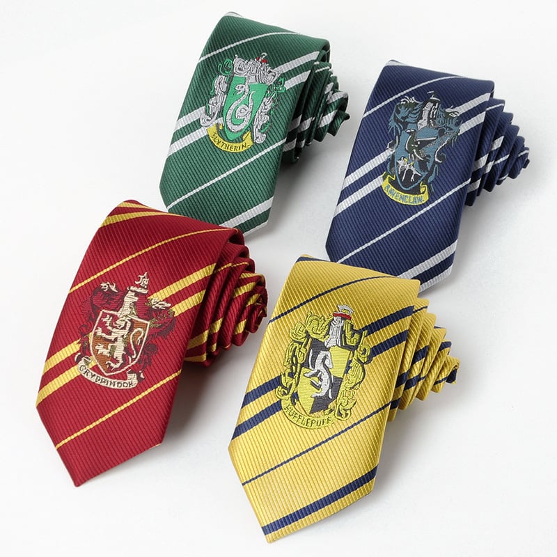 Harry Potter nyakkendőmirigy Findor Mardekár Hollóhát jk egyetemi stílusú ferde csíkos nyakkendő férfiaknak