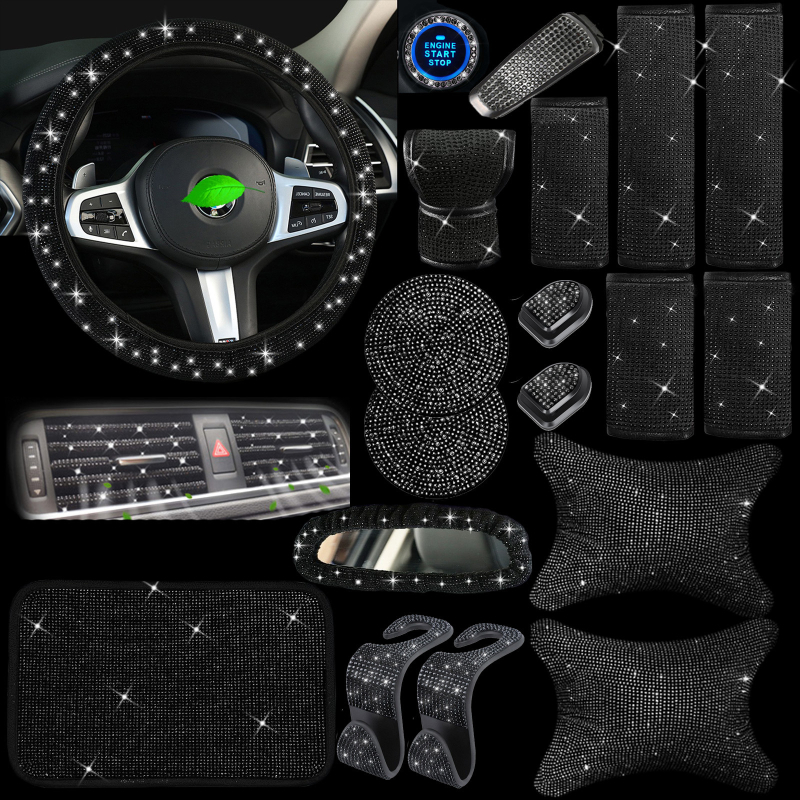 Autotelefoni hoidik, õhutusava riba, täisteemantvärvi alusraam, peatugi, turvavöö kate, kinnaste tõmmits, silmaklamber