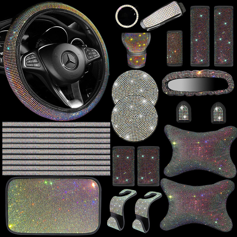 Autotelefoni hoidik, õhutusava riba, täisteemantvärvi alusraam, peatugi, turvavöö kate, kinnaste tõmmits, silmaklamber