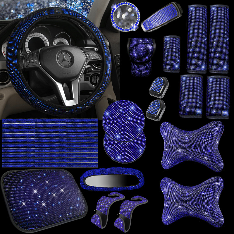 Autotelefoni hoidik, õhutusava riba, täisteemantvärvi alusraam, peatugi, turvavöö kate, kinnaste tõmmits, silmaklamber