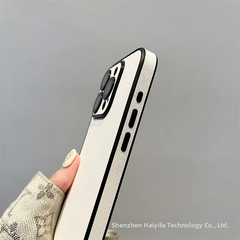 Pouzdro pre iPhone 17 Pro Max s plným krytím z umelej kože, integrovaná ochranná fólia na objektív, 15 ochrana proti pádu