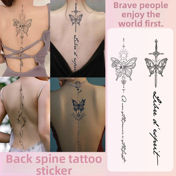 Selgroo taimsete tätoveeringute kleebised Ins Style magus ja vürtsikas tüdrukute mahl veekindel pikaajaline poolpüsiv simulatsioonitätoveering kõrgetasemeline meel