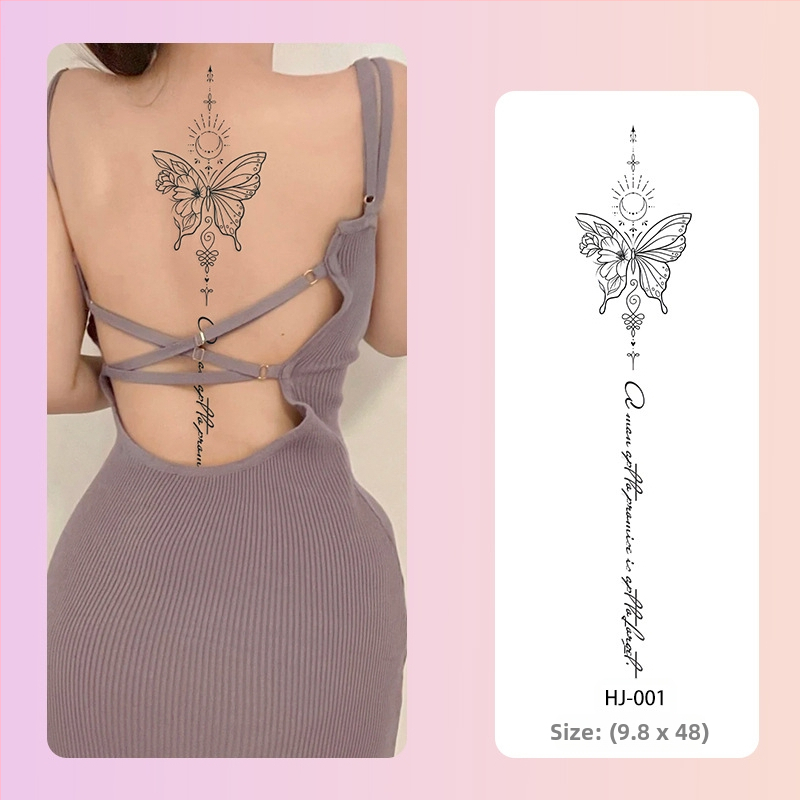 Selgroo taimsete tätoveeringute kleebised Ins Style magus ja vürtsikas tüdrukute mahl veekindel pikaajaline poolpüsiv simulatsioonitätoveering kõrgetasemeline meel