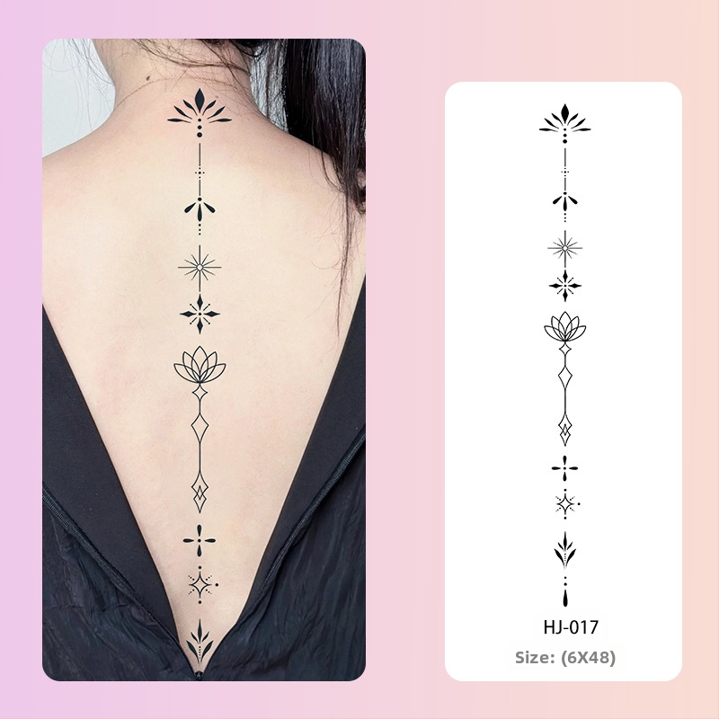 Selgroo taimsete tätoveeringute kleebised Ins Style magus ja vürtsikas tüdrukute mahl veekindel pikaajaline poolpüsiv simulatsioonitätoveering kõrgetasemeline meel