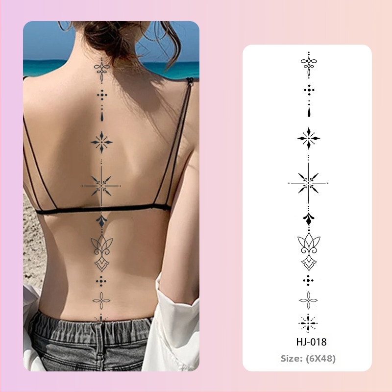 Selgroo taimsete tätoveeringute kleebised Ins Style magus ja vürtsikas tüdrukute mahl veekindel pikaajaline poolpüsiv simulatsioonitätoveering kõrgetasemeline meel