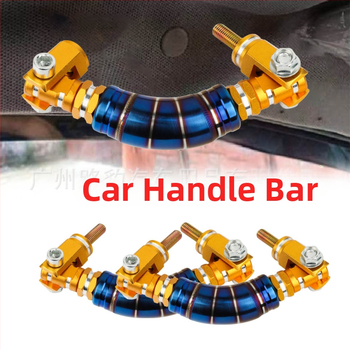 Tai kuummüügis olev auto modifitseeritud katuse käepidemega võidusõidusisustus alumiiniumisulamist küpsetatud sinise konksuga dekoratiivse käepidemega käetugi