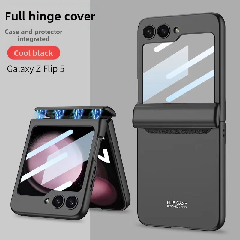 Sobib Samsung Z Flip6/5/4 mobiiltelefoni ümbrisele. Flip-30% soodsam virnastatud ekraanile. Magnetilise hingega kestkilega kõikehõlmav kaitseümbris.