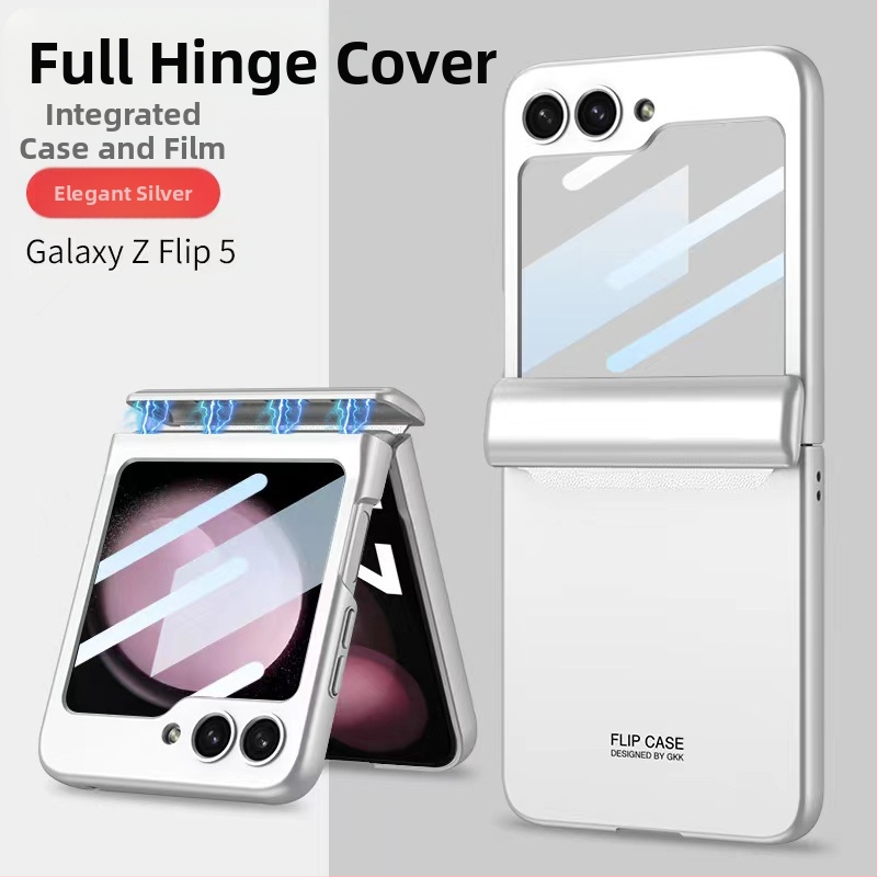 Sobib Samsung Z Flip6/5/4 mobiiltelefoni ümbrisele. Flip-30% soodsam virnastatud ekraanile. Magnetilise hingega kestkilega kõikehõlmav kaitseümbris.