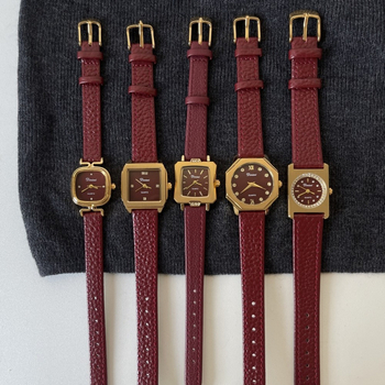 Dinimi Niche Antique Ancora punane käekell naistele 2025. aasta uus saabumine kerge luksuslik vintage päris vööga naiste käekell