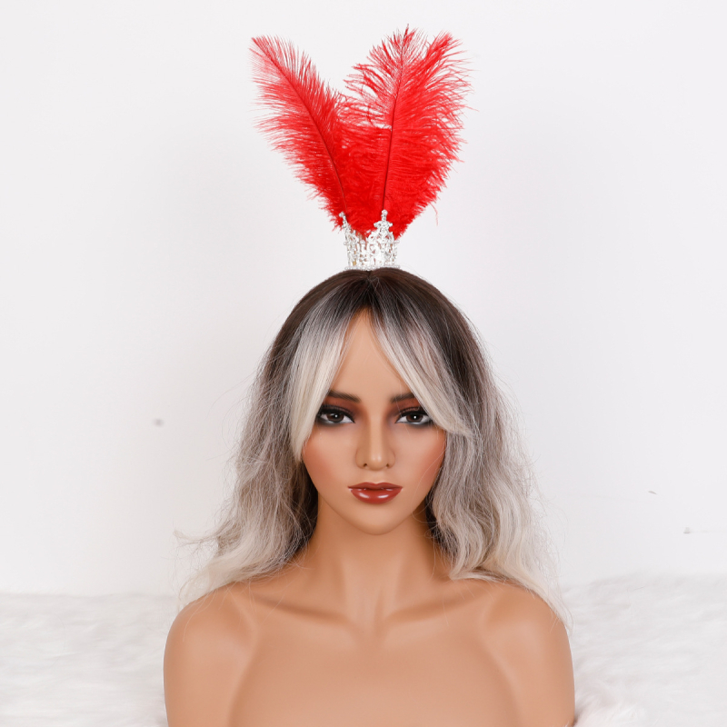 Helovino plunksnų karūnos galvos apdangalai moterims, karnavaliniai, aukščiausios klasės, cirkonio formos galvos apdangalai, gotikiniai maskarado aksesuarai