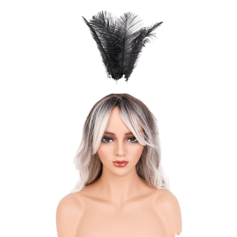 Helovino plunksnų karūnos galvos apdangalai moterims, karnavaliniai, aukščiausios klasės, cirkonio formos galvos apdangalai, gotikiniai maskarado aksesuarai