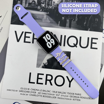 Kaheteistkümne sodiaagimärgi dekoratiivne küünekomplekt sobib Apple Watchi silikoonrihmaga rhinestones aksessuaaridele sodiaagi ripatsiga