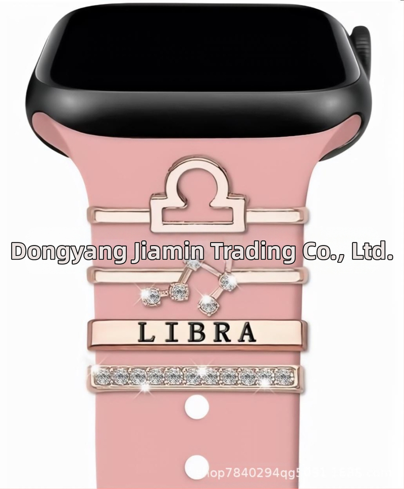 Kaheteistkümne sodiaagimärgi dekoratiivne küünekomplekt sobib Apple Watchi silikoonrihmaga rhinestones aksessuaaridele sodiaagi ripatsiga