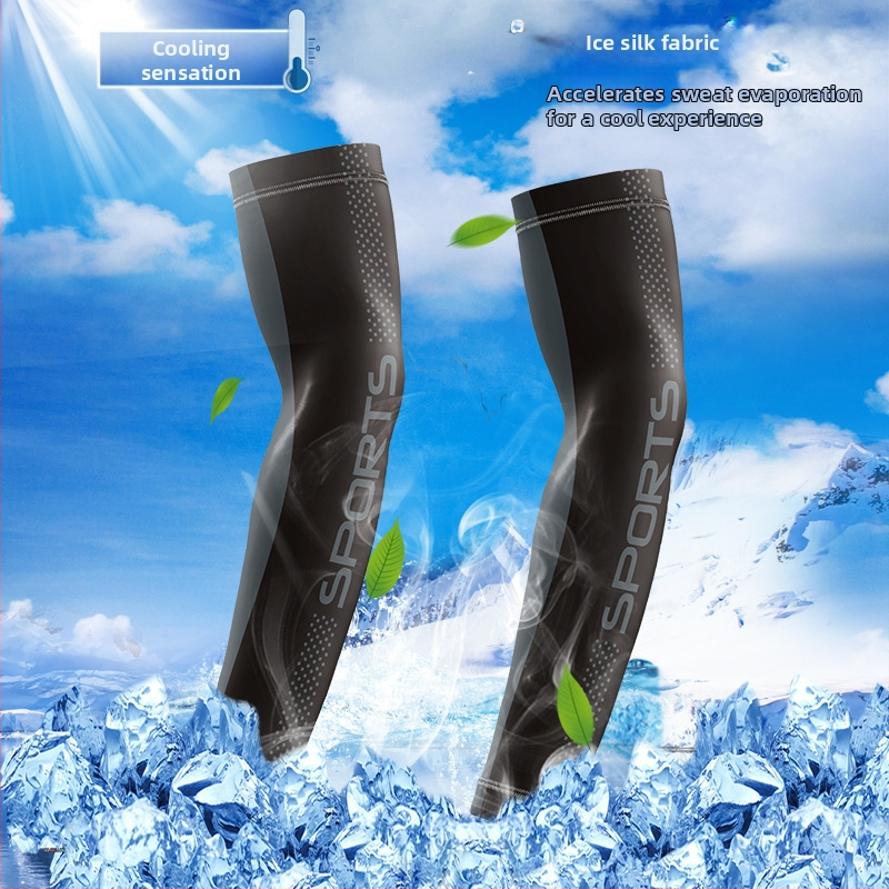 Летни ръкави за слънцезащита Ice Silk, мъжки ръкави за лед, спортна защита, дълги свободни ръкави за колоездене и шофиране