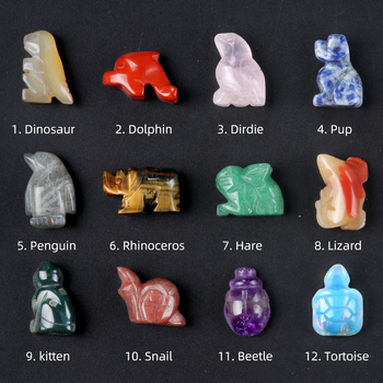 1577-1-tolline nikerdus väikestele loomadele naturaalne kristall-ahhaatkivi küülik koer pingviin kass kilpkonn lind dinosaurus