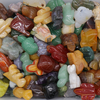 1577-1-tolline nikerdus väikestele loomadele naturaalne kristall-ahhaatkivi küülik koer pingviin kass kilpkonn lind dinosaurus