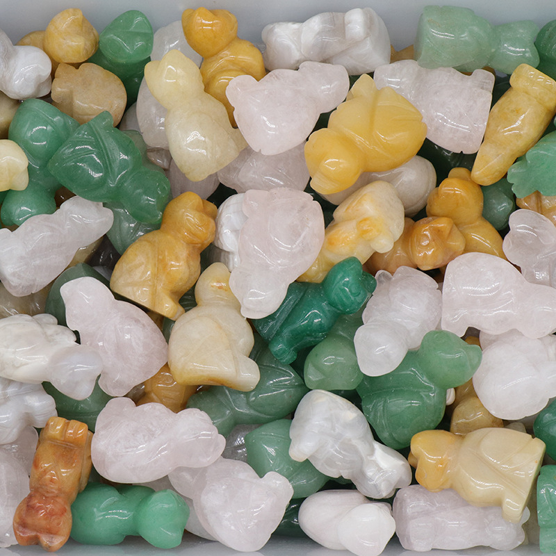 1577-1-tolline nikerdus väikestele loomadele naturaalne kristall-ahhaatkivi küülik koer pingviin kass kilpkonn lind dinosaurus