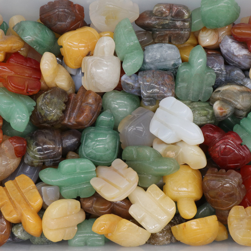 1577-1-tolline nikerdus väikestele loomadele naturaalne kristall-ahhaatkivi küülik koer pingviin kass kilpkonn lind dinosaurus