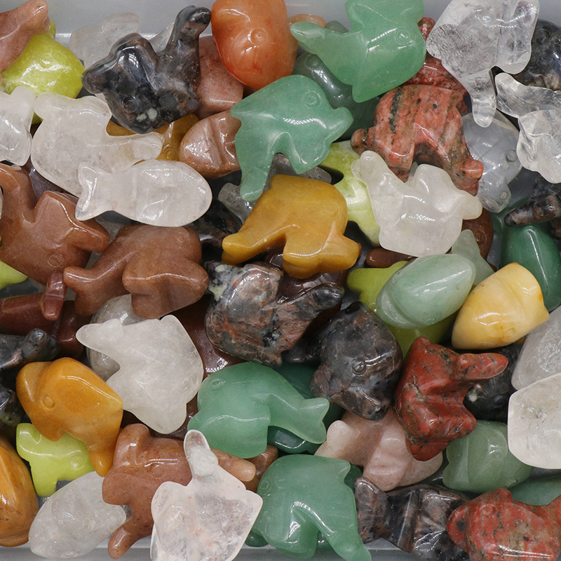 1577-1-tolline nikerdus väikestele loomadele naturaalne kristall-ahhaatkivi küülik koer pingviin kass kilpkonn lind dinosaurus