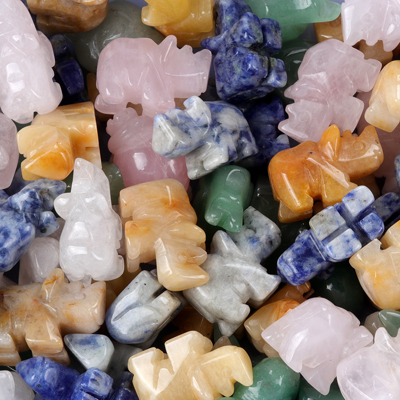 1577-1-tolline nikerdus väikestele loomadele naturaalne kristall-ahhaatkivi küülik koer pingviin kass kilpkonn lind dinosaurus