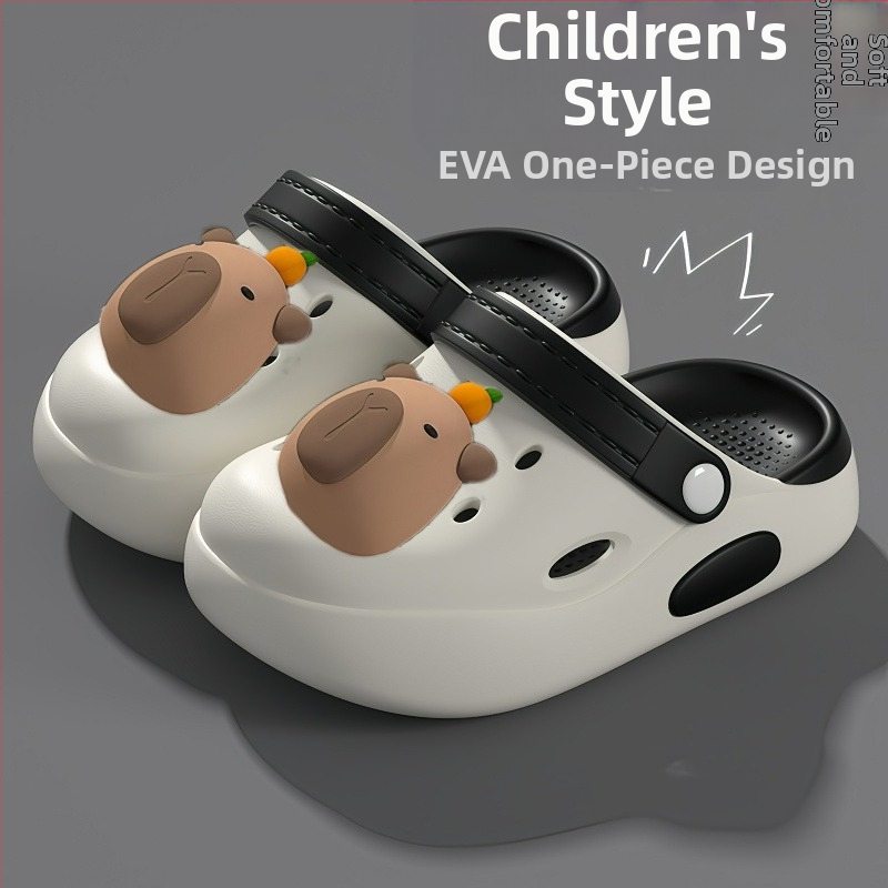 Капи Бала, детски обувки с дупка, летни, за момчета и бебета, неплъзгащи се, за малки момичета, с анимационни герои, за връхно облекло