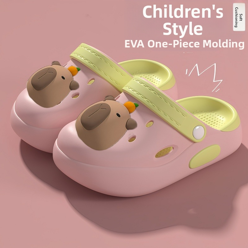 Капи Бала, детски обувки с дупка, летни, за момчета и бебета, неплъзгащи се, за малки момичета, с анимационни герои, за връхно облекло