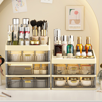 Lauaarvuti hoiukast kosmeetika hoiuriiul läbipaistev sahtliga kontorilaud kirjatarvete korraldamiskast