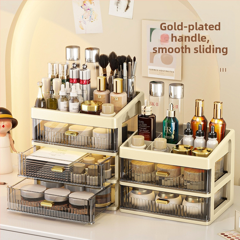 Úložný box na kozmetiku, priehľadná zásuvka, kancelársky stôl, organizér na papiernictvo